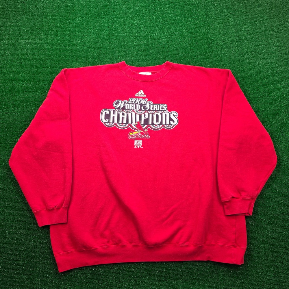 St Louis‎ Cardinals Adidas 2006 World Series Champions Sweatshirt Mens 2XL MLB